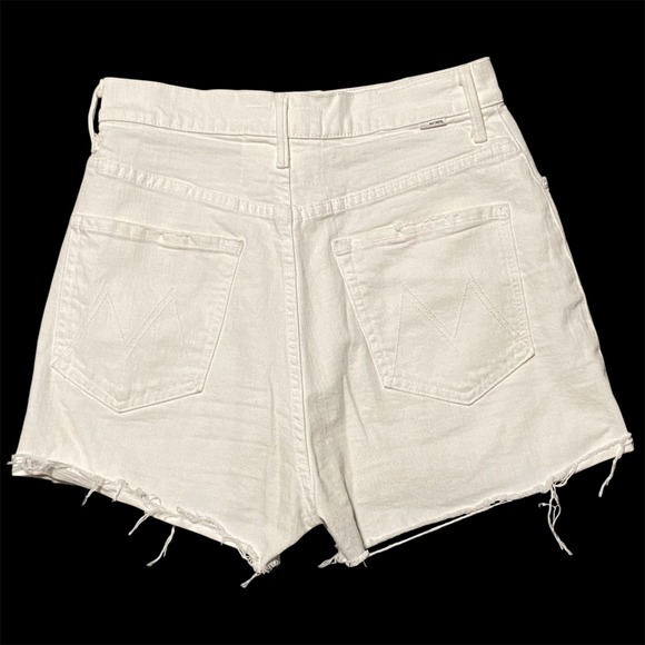 Mother Tunnel Vision Cuff Fray Shorts Totally Innocent High Waisted Size 28 - Picture 8 of 8